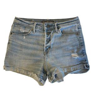 Abercrombie & Fitch Blue Denim Shorts Distressed Size 26